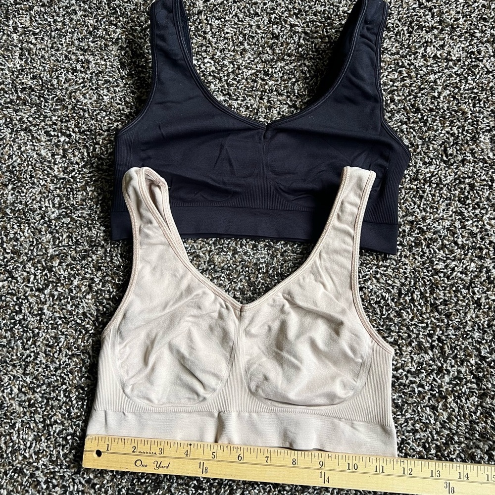 Bali Wireless Comfort Bralettes - Black & Nude